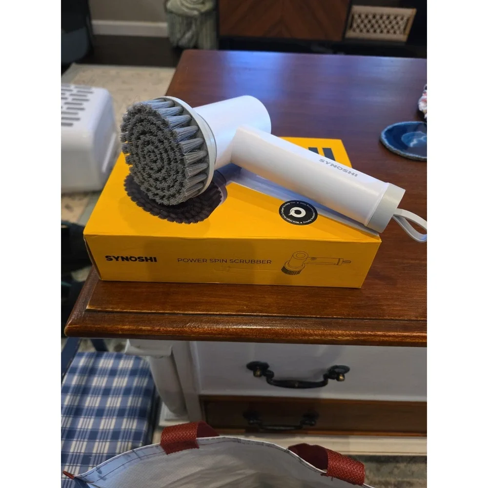 Synoshi Power Spin Scrubber Bundle 2 Units 1 Sealed 1 Tested w/ 16 Attachments